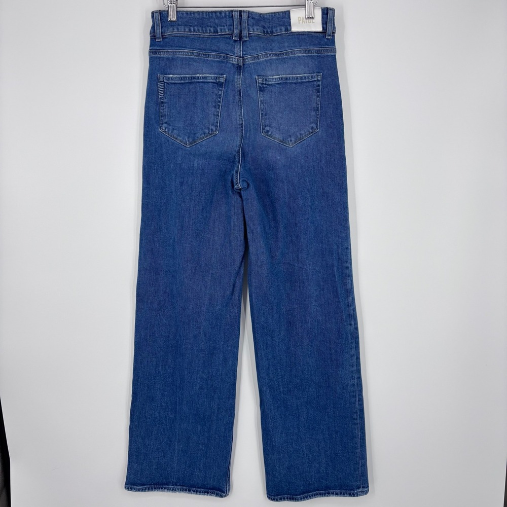 Paige Sasha Jeans Womens 28 Blue High Rise Wide Leg Stefania Distressed Denim - Picture 5 of 10